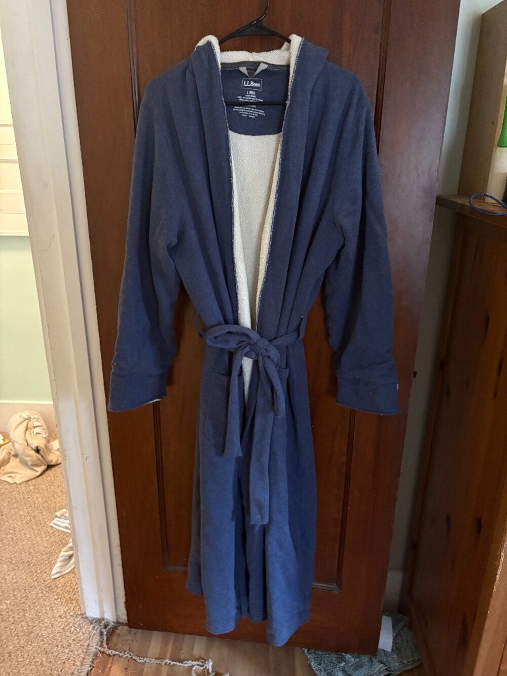 LLBean Heavy Terry-Lined Robe, Ankle Length, Size L